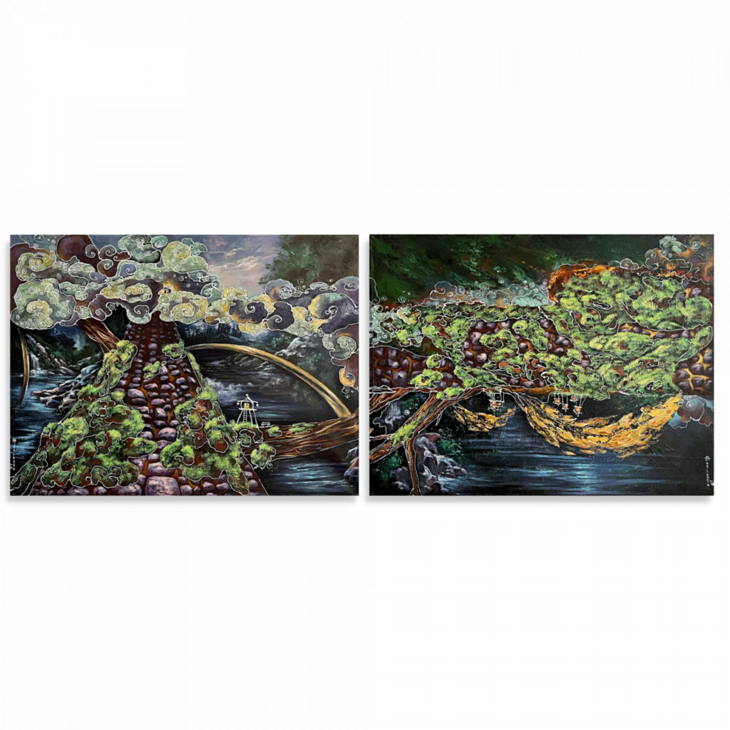Into the Nowhere and Back (diptych)